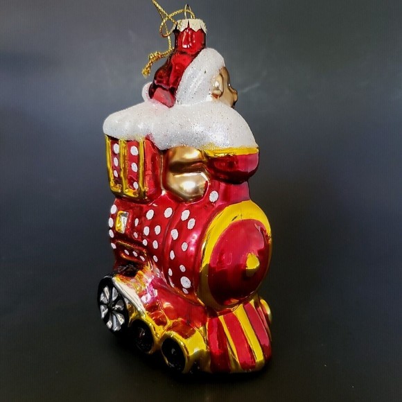 Hand Painted Glass Christmas Tree Ornaments Teddy Bear on Train/ Nutcracker 1990 - Picture 5 of 7